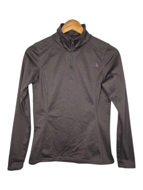 The North Face Women's Charcoal Gray Quarter-Zip Pullover size XS